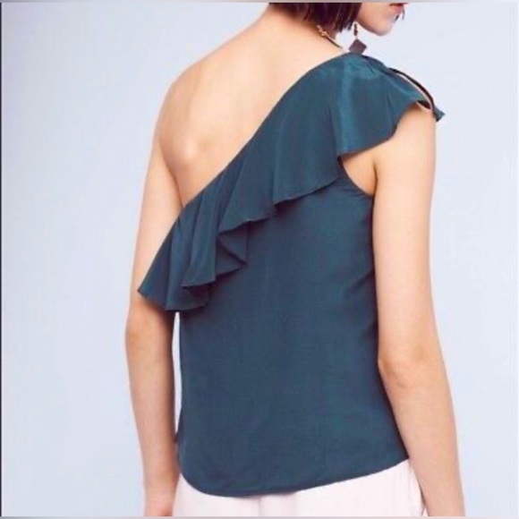 Maeve by Anthropologie One Shoulder Ruffle Blouse - Picture 5 of 11